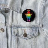 Badge Rond 5 Cm angélique. (En situation)