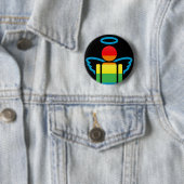 Badge Rond 5 Cm angélique. (En situation)