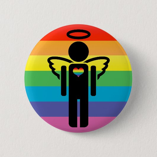 Badge Rond 5 Cm angélique. (Devant)
