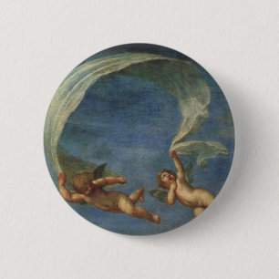 Badge Rond 5 Cm Angels Détail d'Adonis Dirigé par des Cupidons par