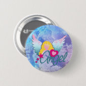 Badge Rond 5 Cm Angels Love (Devant & derrière)