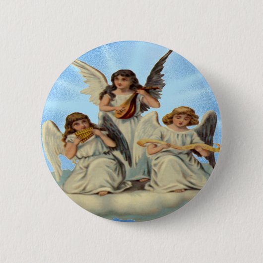Badge Rond 5 Cm Angels Sur Un Bouton Nuage (Devant)