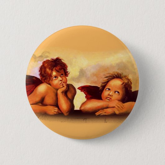 Badge Rond 5 Cm Anges, anges, après Raphael : Illustrations (Devant)