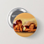 Badge Rond 5 Cm Anges, anges, après Raphael : Illustrations (Devant & derrière)