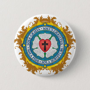 Badge Rond 5 Cm Anges croisés chrétiens de Dieu de Jésus de rose