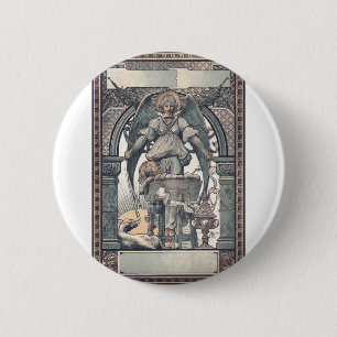 Badge Rond 5 Cm Anges gardiens avec l'enfant Jésus