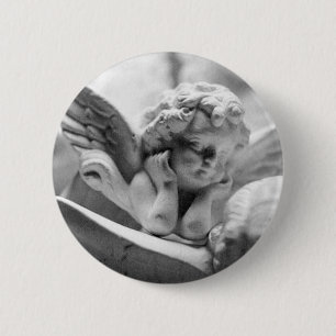 Badge Rond 5 Cm Anges observant au-dessus de moi