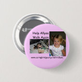 Badge Rond 5 Cm Anges pour Allysa (Devant & derrière)