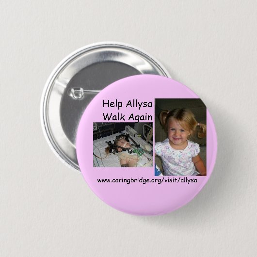 Badge Rond 5 Cm Anges pour Allysa (Devant & derrière)