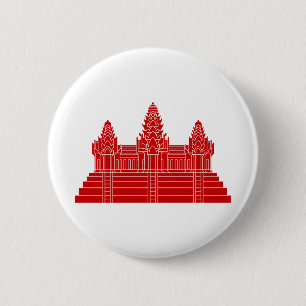 Badge Rond 5 Cm Angkor Vat Ver.2.0. Temple khmer