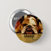 Badge Rond 5 Cm anglais-bouledogue, sommeil (Devant & derrière)