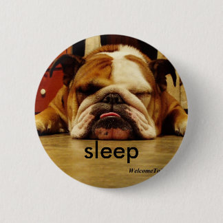 Badge Rond 5 Cm anglais-bouledogue, sommeil
