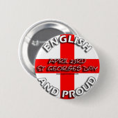 Badge Rond 5 Cm Anglais et fier - insigne (Devant & derrière)