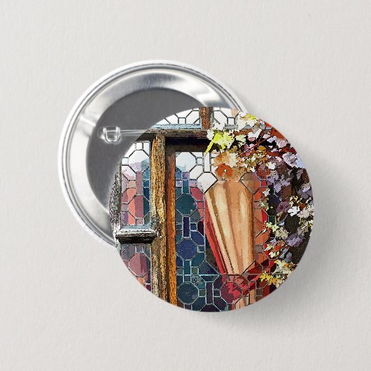 BADGE ROND 5 CM ANGLETERRE VICTORIENNE (Devant & derrière)