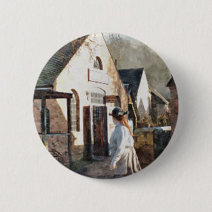 BADGE ROND 5 CM ANGLETERRE VICTORIENNE