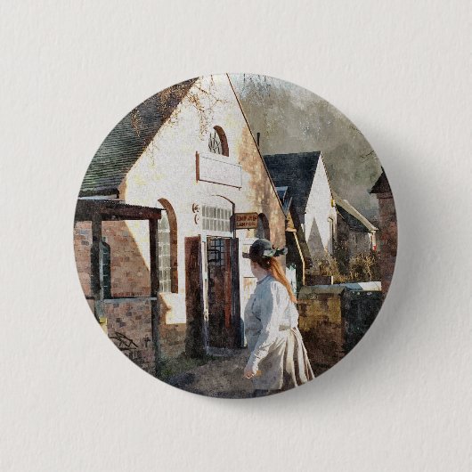 BADGE ROND 5 CM ANGLETERRE VICTORIENNE (Devant)