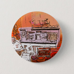 BADGE ROND 5 CM ANGLETERRE VICTORIENNE