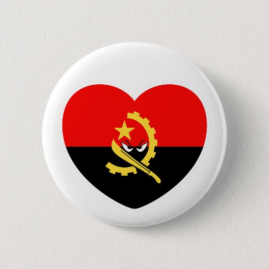 Badge Rond 5 Cm Angolan heart - For real Angolans! (Devant)