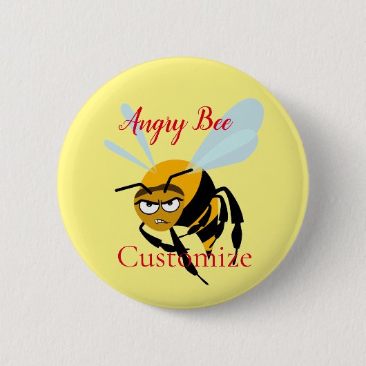 Badge Rond 5 Cm Angry Bee Thunder_Cove (Devant)