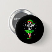 Badge Rond 5 Cm Angry Elf Christmas Girls Women Elf Squad Xmas Fam (Devant & derrière)