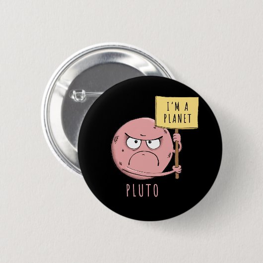 Badge Rond 5 Cm Angry Pluto (Devant & derrière)