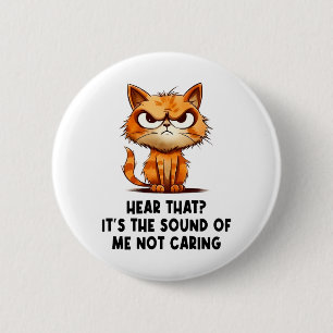 Badge Rond 5 Cm Angry Stress Chat Funny Stress Meme pour Amoureux 