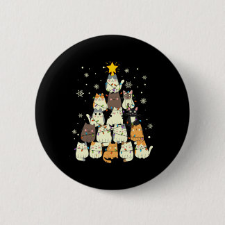 Badge Rond 5 Cm Animal assis dans la neige avec lumières Noël Père