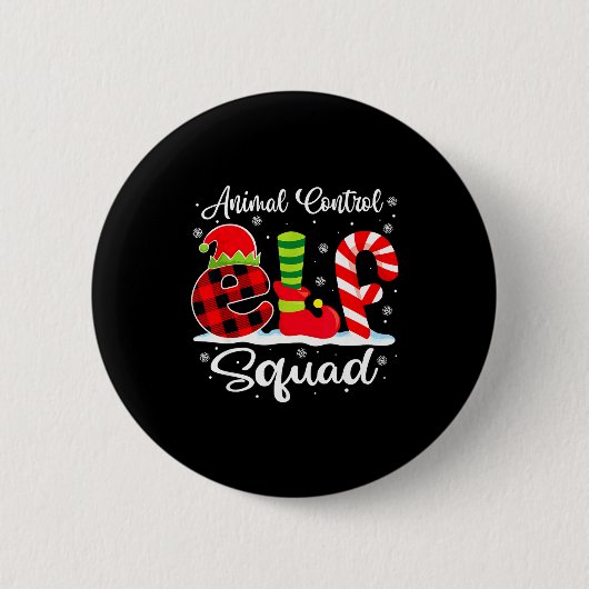 Badge Rond 5 Cm Animal Control Elf Squad Christmas Officer Matchin (Devant)