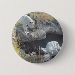 Badge Rond 5 Cm Animal d'amour de paix de pays de nature de forêt