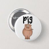 Badge Rond 5 Cm Animal de ferme de porc (Devant & derrière)