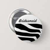 Badge Rond 5 Cm Animal d'impression de zèbre (Devant & derrière)