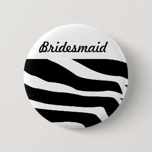 Badge Rond 5 Cm Animal d'impression de zèbre