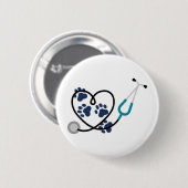 Badge Rond 5 Cm Animal Doctor (Devant & derrière)