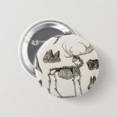 Badge Rond 5 Cm animal, os, structure, squelette, os, anatomie, (Devant & derrière)