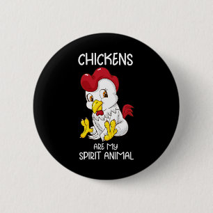 Badge Rond 5 Cm Animal spirituel poulet Femmes éleveuse de poulets