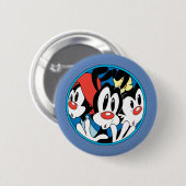 Badge Rond 5 Cm Animaniacs | Warner Siblings Circle Graphic (Devant & derrière)