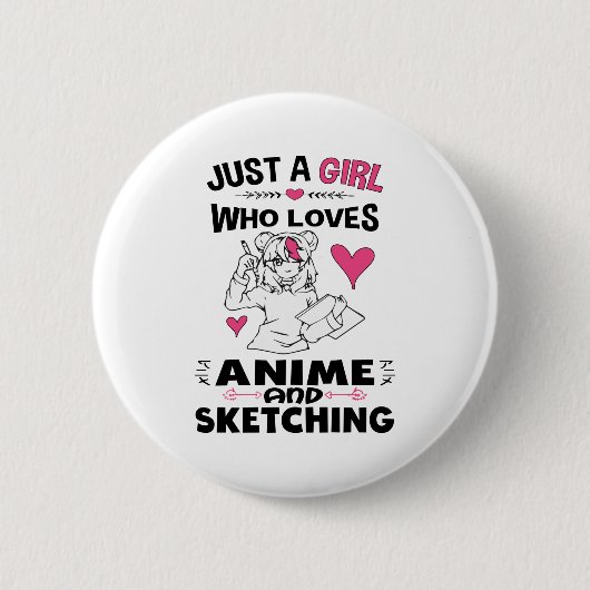 Badge Rond 5 Cm Animation et Sketching (Devant)