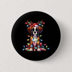 Badge Rond 5 Cm Animaux Amoureux des animaux Cute Boxer Chien Rein