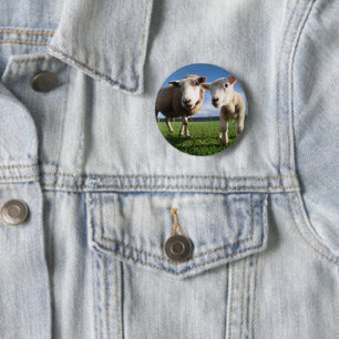Badge Rond 5 Cm Animaux de bébés cutest Agneau nouveau-né & mama