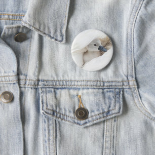 Badge Rond 5 Cm Animaux de bébés cutest Bébé Mute Swan