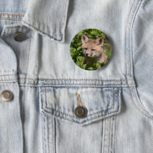 Badge Rond 5 Cm Animaux de bébés cutest Kit Fox