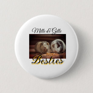 Badge Rond 5 Cm Animaux de compagnie amis besties ajouter nom anim