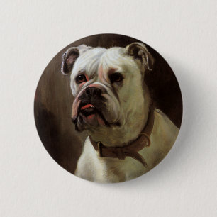 Badge Rond 5 Cm Animaux de compagnie vintages, Portrait de chien d