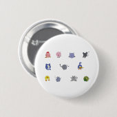 Badge Rond 5 Cm Animaux de Cute Chubby (Devant & derrière)