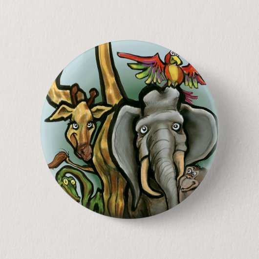 Badge Rond 5 Cm Animaux de zoo (Devant)