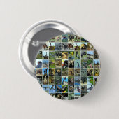 Badge Rond 5 Cm Animaux du monde (Devant & derrière)