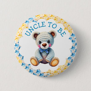Badge Rond 5 Cm Animaux en peluche    Baby Shower Oncle à Venir