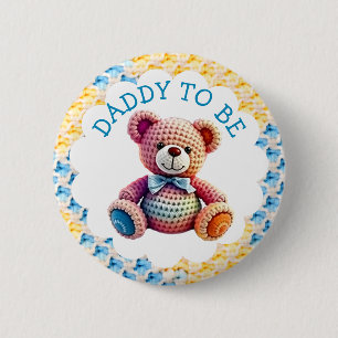 Badge Rond 5 Cm Animaux en peluche pour garçon Future papa Baby