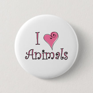 Badge Rond 5 Cm Animaux I (de coeur)