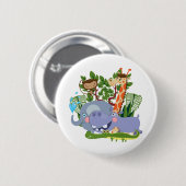 Badge Rond 5 Cm Animaux mignons de safari (Devant & derrière)